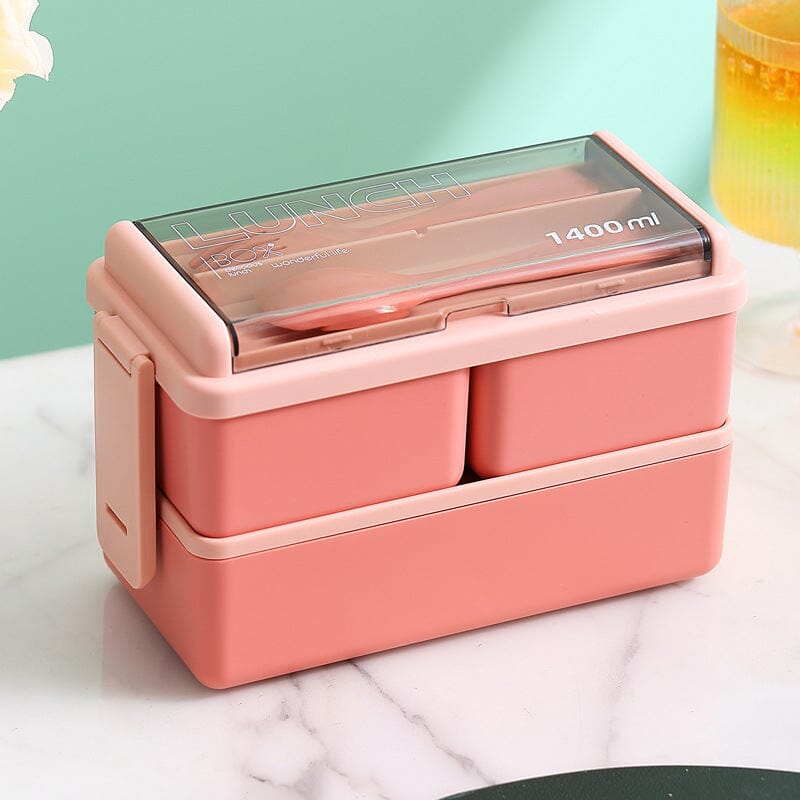 Portable Double Layer Lunch Box