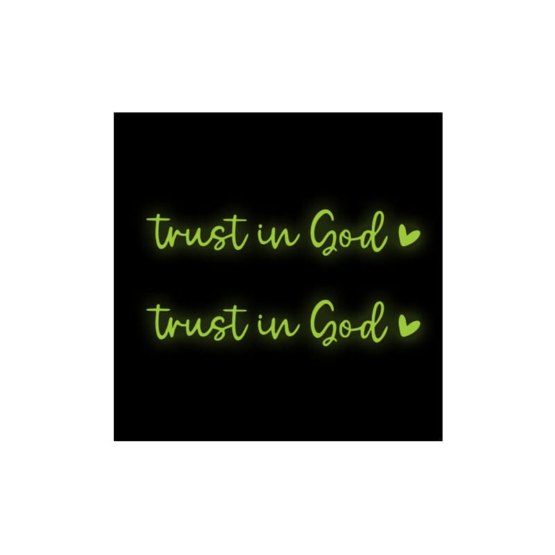 Letter & Heart Pattern Car Rearview Mirror Sticker