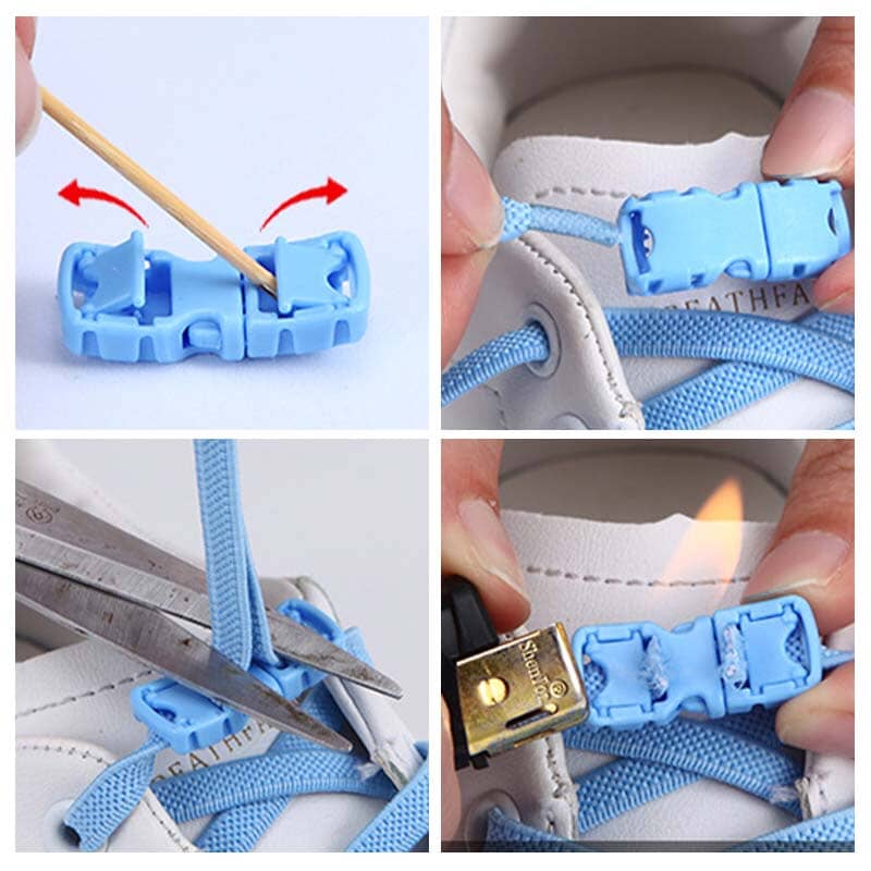 Lazy Shoelaces with Buckles