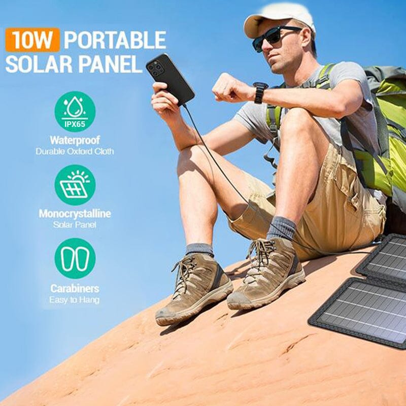Sakerplus 10W Fast Charging Portable Solar Charger