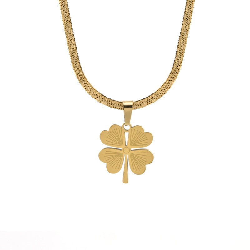 Gold Plated Lucky Clover Necklace
