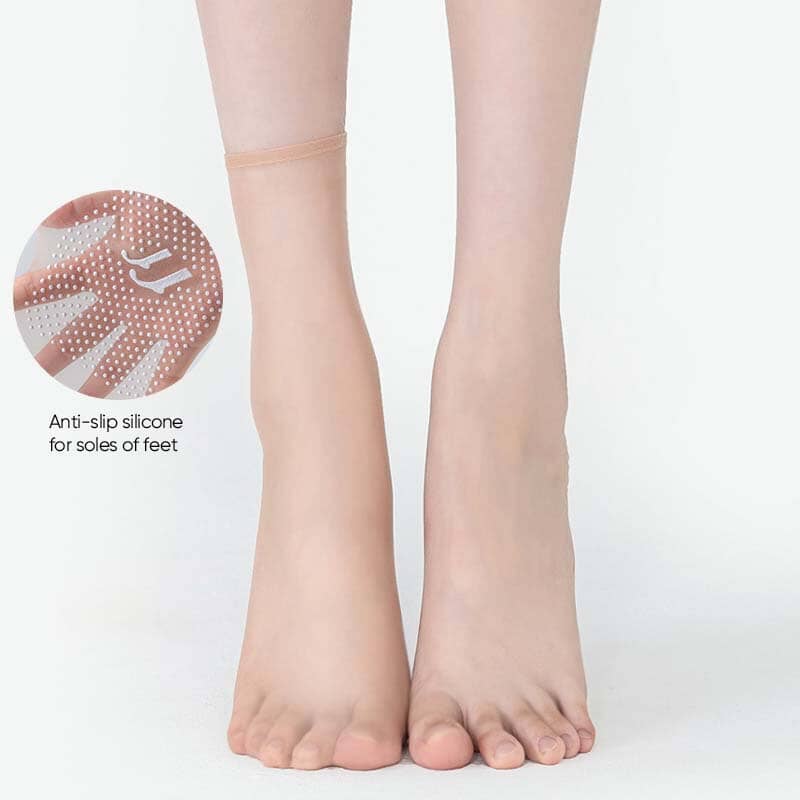 Spring Summer Invisible Slip-resistant Crystal Silk Socks