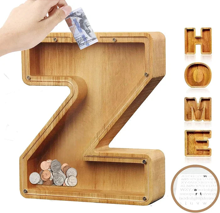 Piggy Bank-Wood Gift For Kids