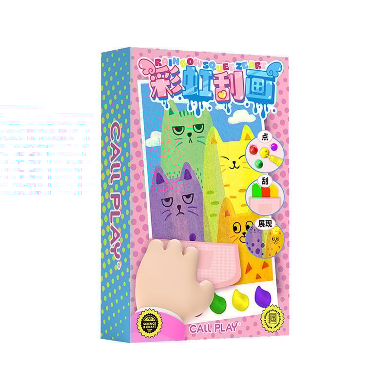 Creative Rainbow Scratch Art Postcard Set for Kids