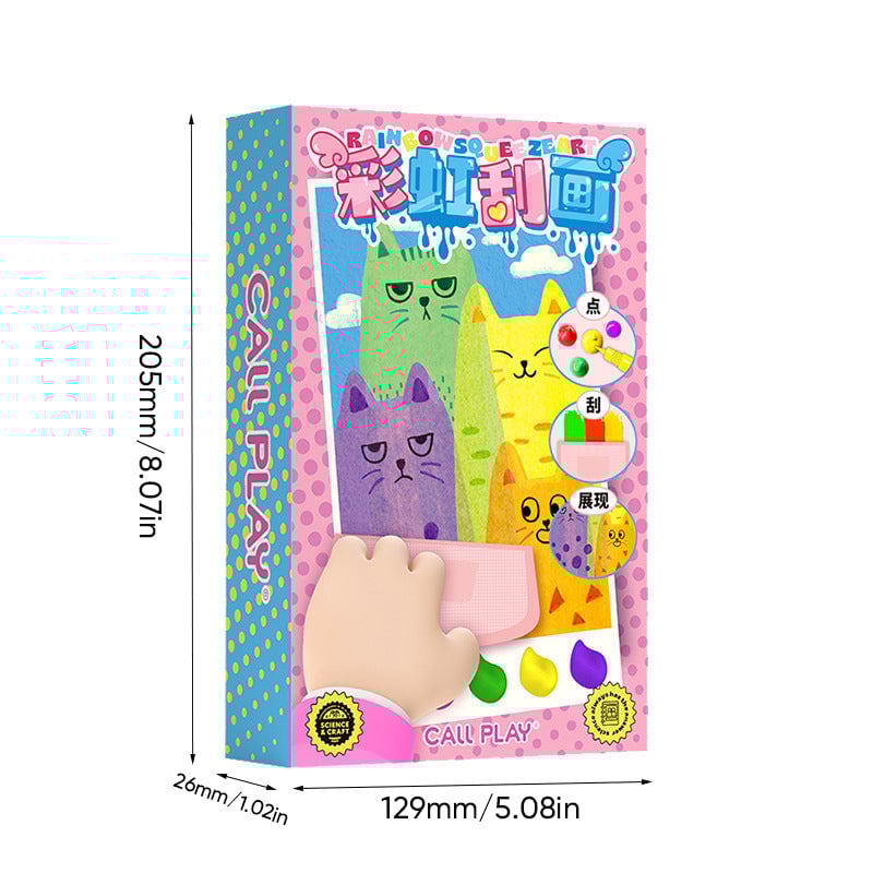 Creative Rainbow Scratch Art Postcard Set for Kids