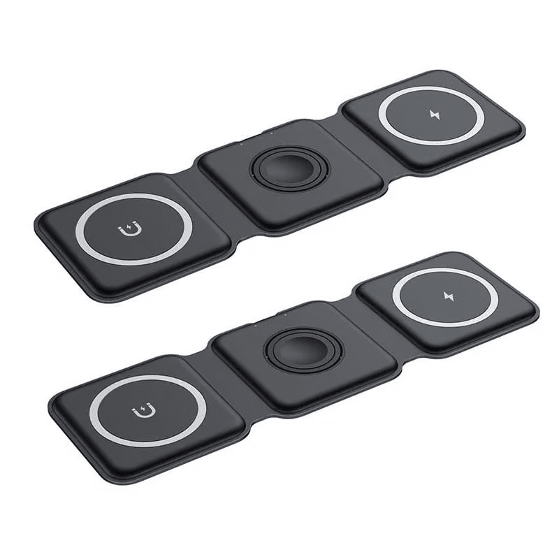 Foldable 3-in-1 Wireless Charger with Magnetic Attraction
