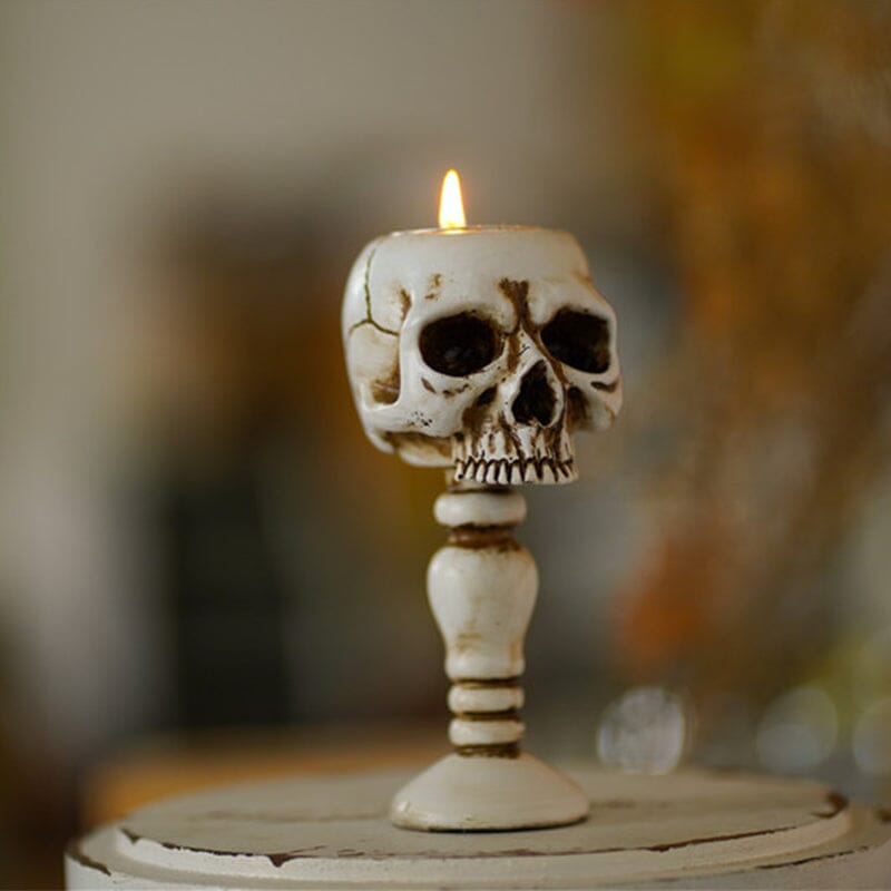 ☠️Cubic Skull Pillar Candle Holder☠️