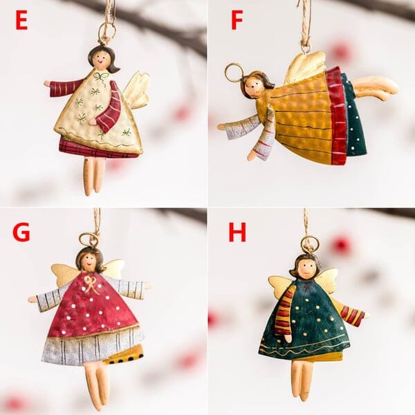 Retro Iron Art Christmas Angel Decoration