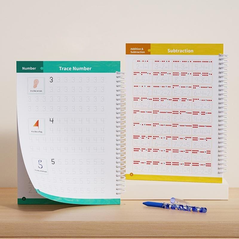 Reusable Grooved Workbooks for kids - 6 Books