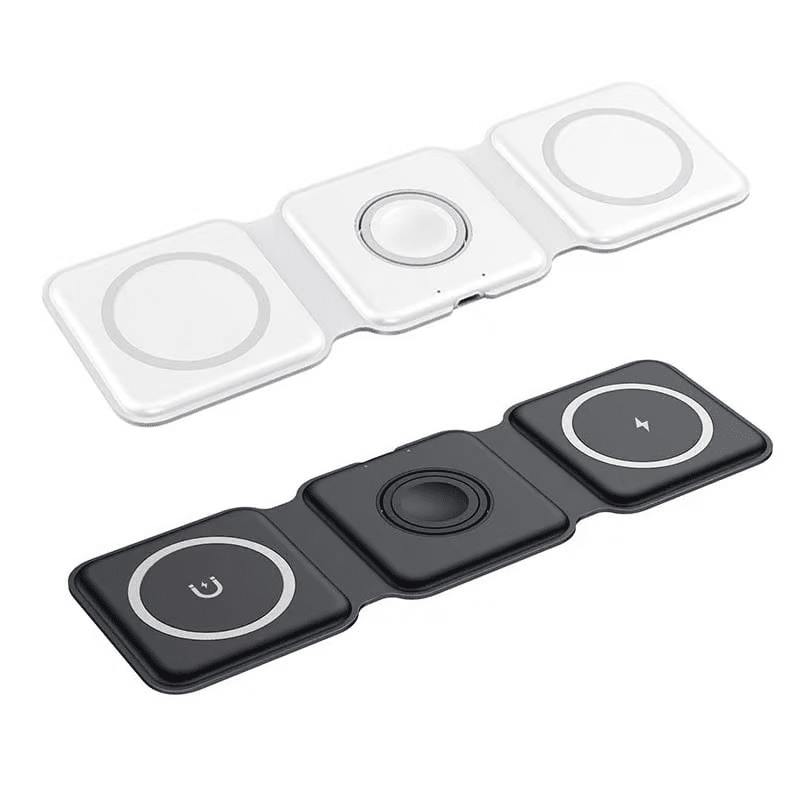 Foldable 3-in-1 Wireless Charger with Magnetic Attraction