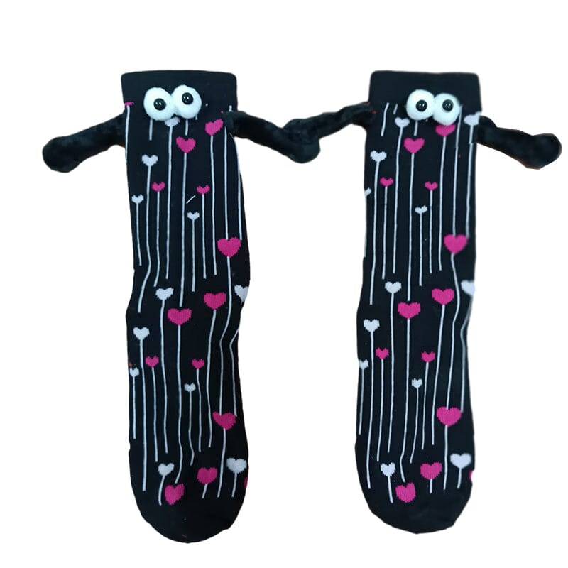Couple love magnet holding hands socks