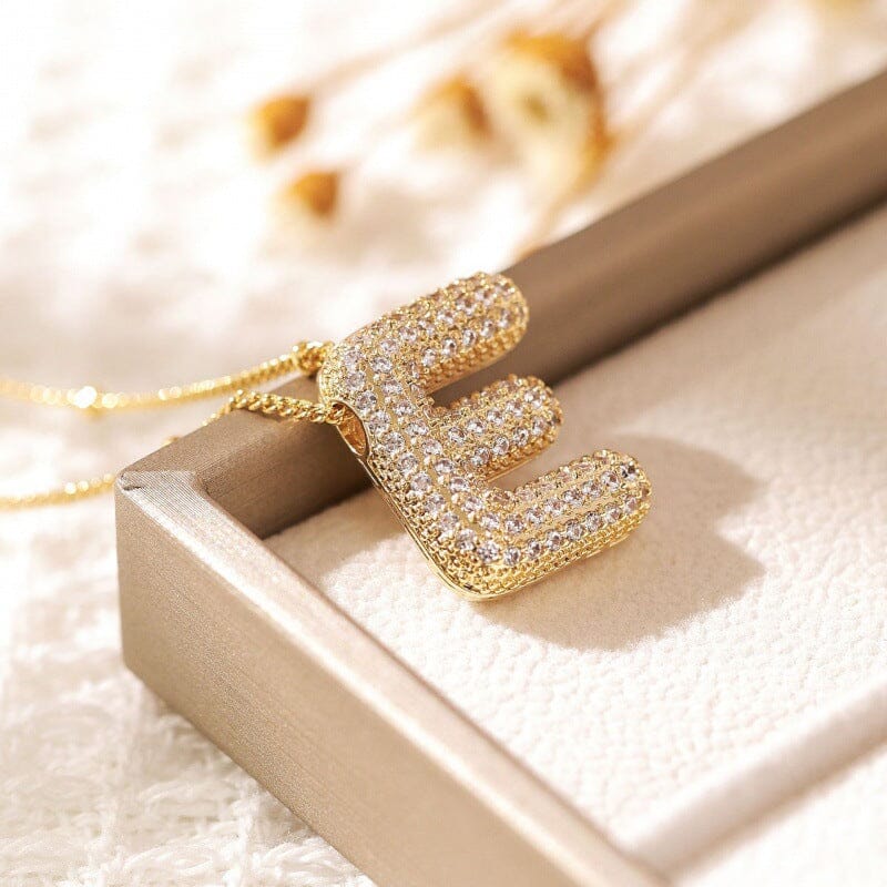 Alphabet Diamond Pendant Necklace