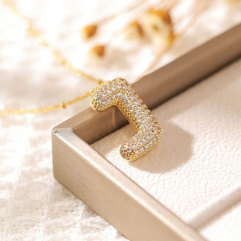 Alphabet Diamond Pendant Necklace