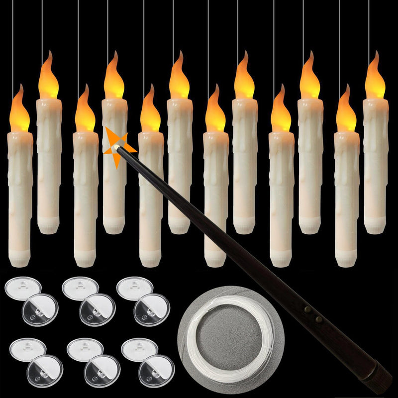 Fantasy Floating Candles with Wand Remote
