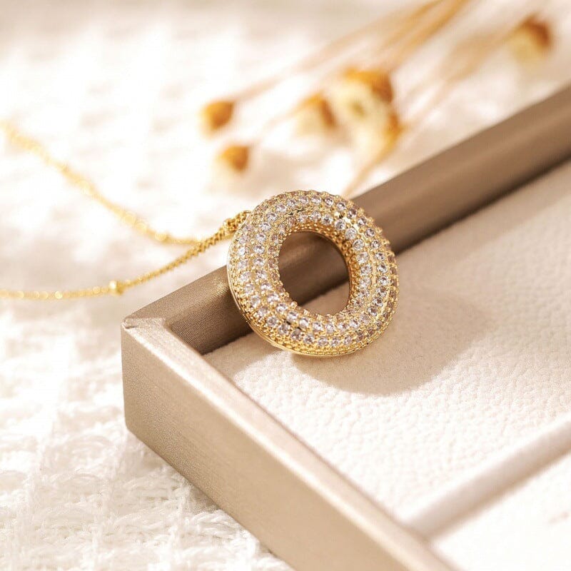 Alphabet Diamond Pendant Necklace