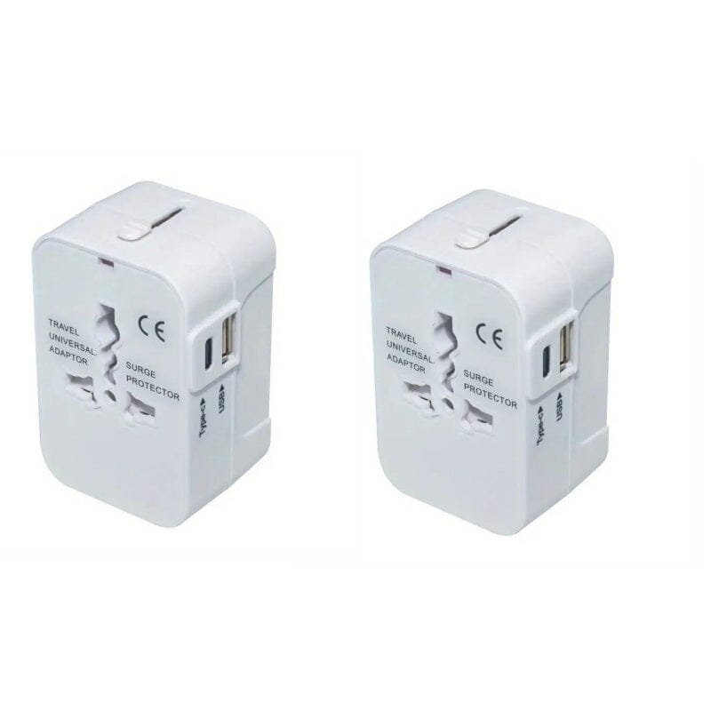Universal Travel Adapter with Dual USB Ports