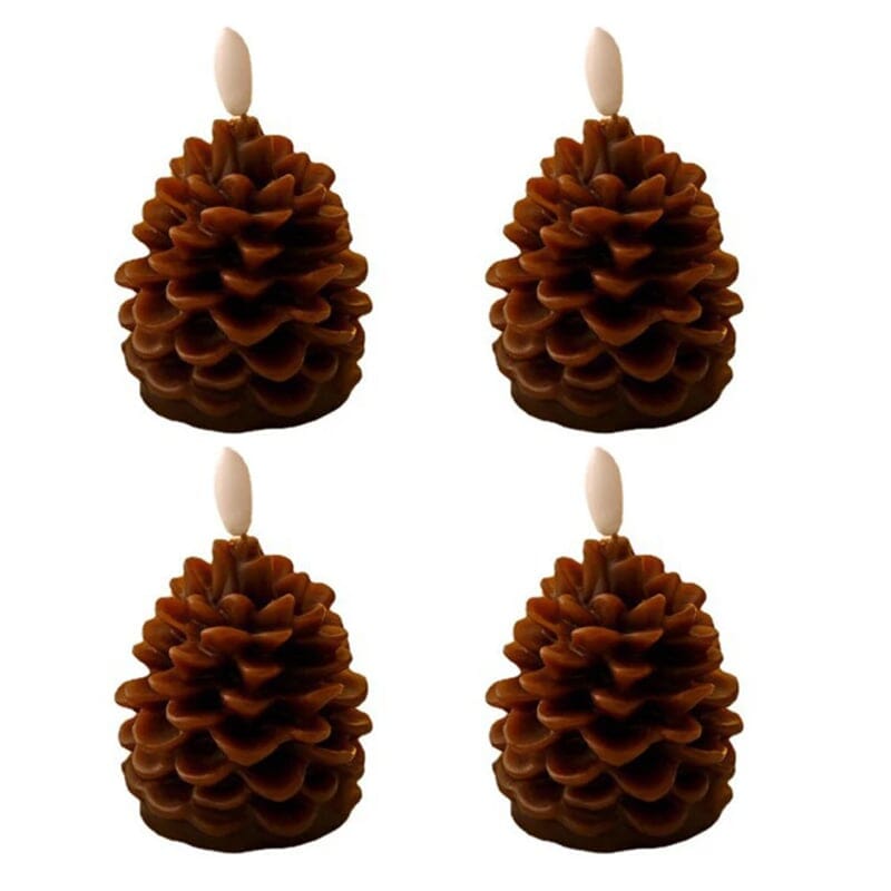 Flameless Pinecone Candles