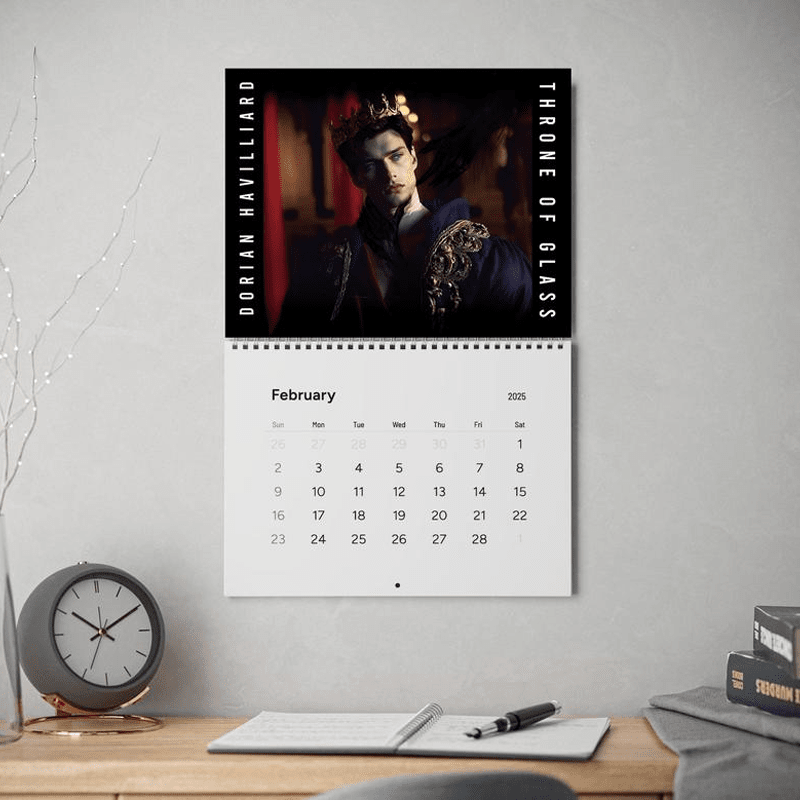 Book Boyfriends Art 2025 Yearly Wall Calendar Monthly
