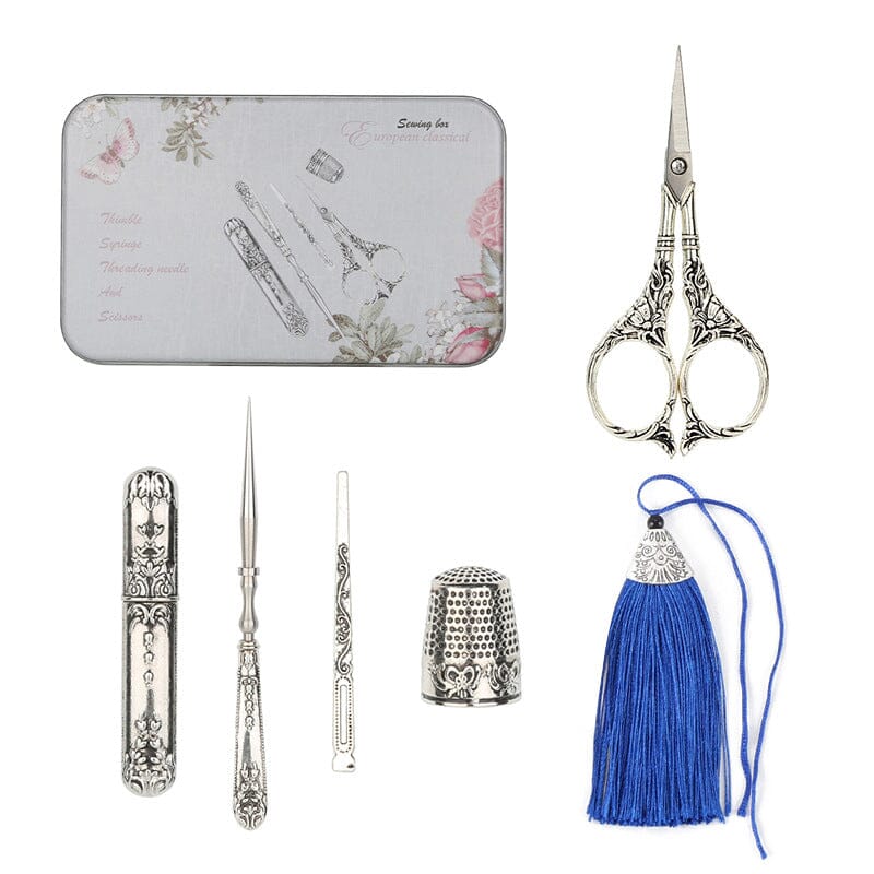 Vintage 5-Piece Set of Pointed Scissors