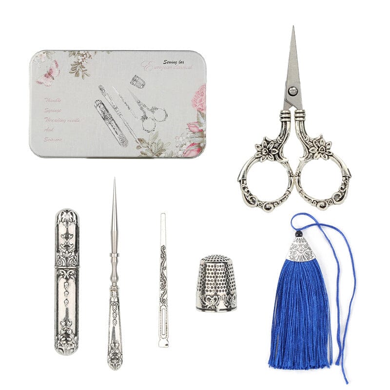 Vintage 5-Piece Set of Pointed Scissors