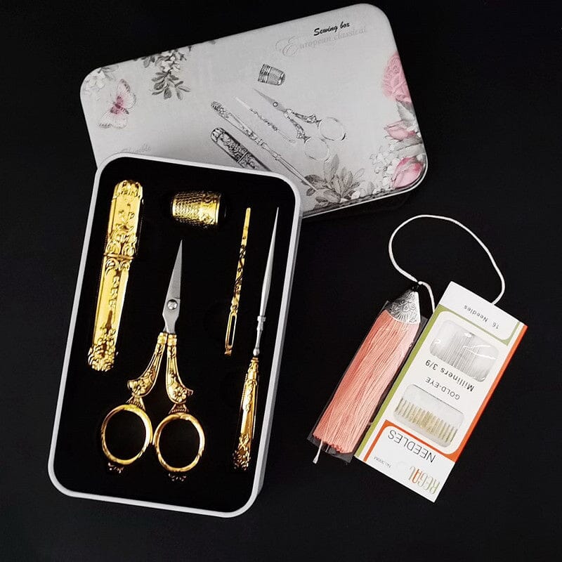 Vintage 5-Piece Set of Pointed Scissors