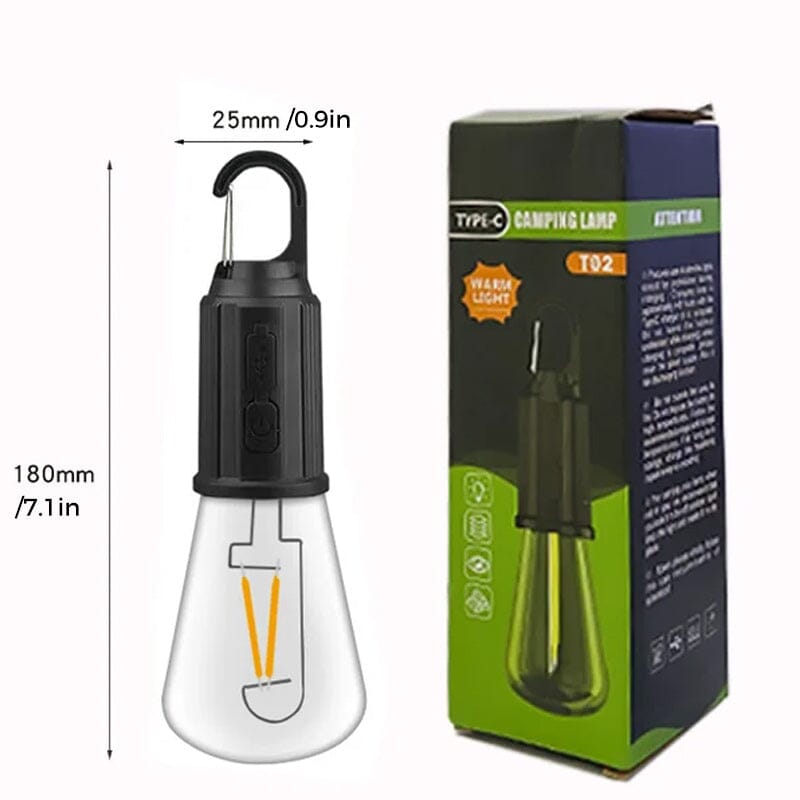 💡 New Outdoor Camping Hanging Type-C Charging Retro Bulb Light💡
