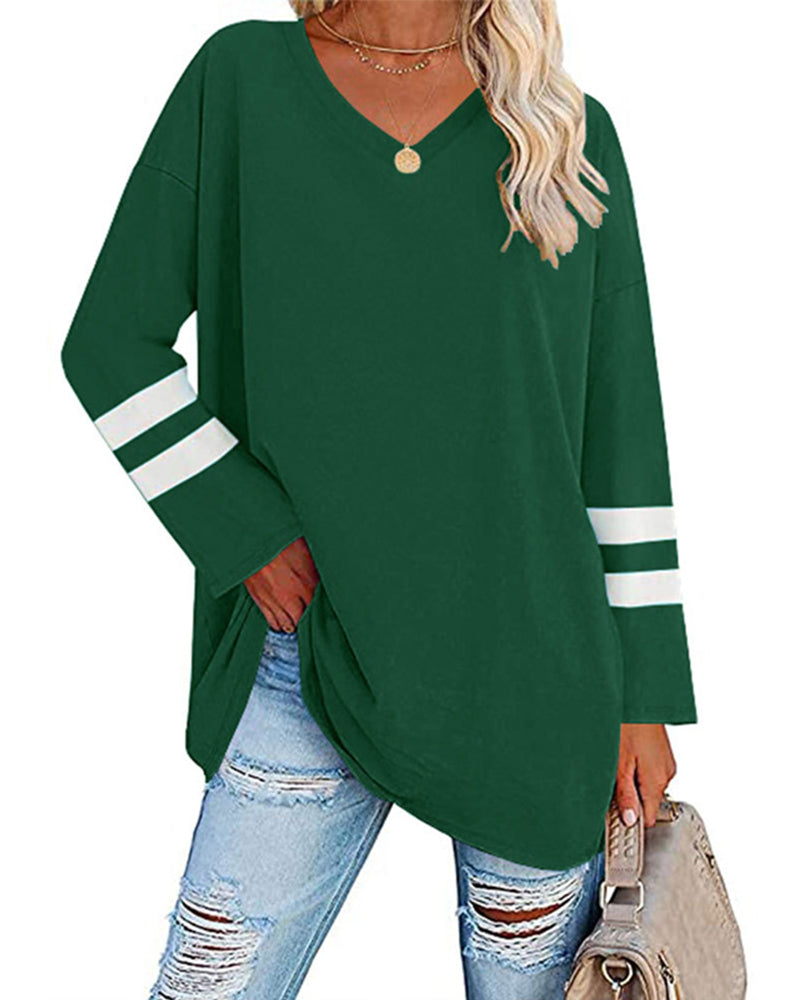 Striped Contrast Top