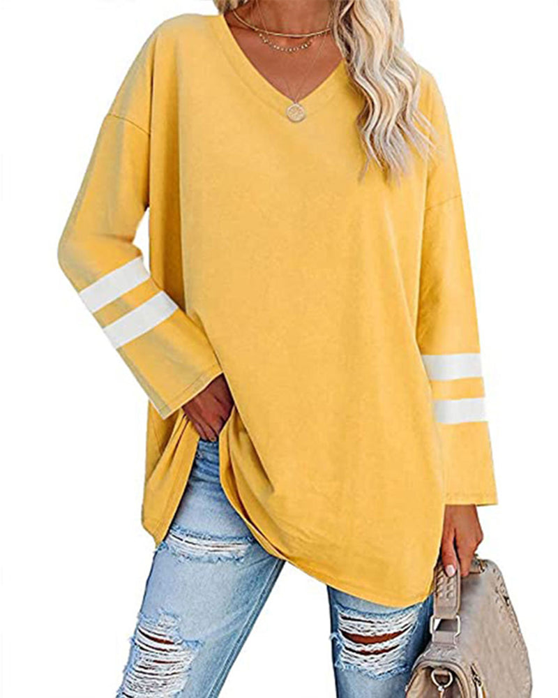 Striped Contrast Top