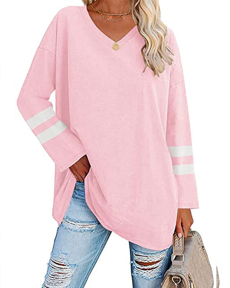 Striped Contrast Top