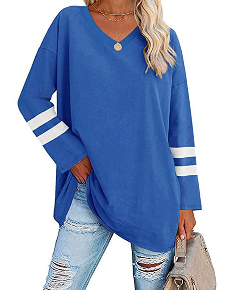 Striped Contrast Top