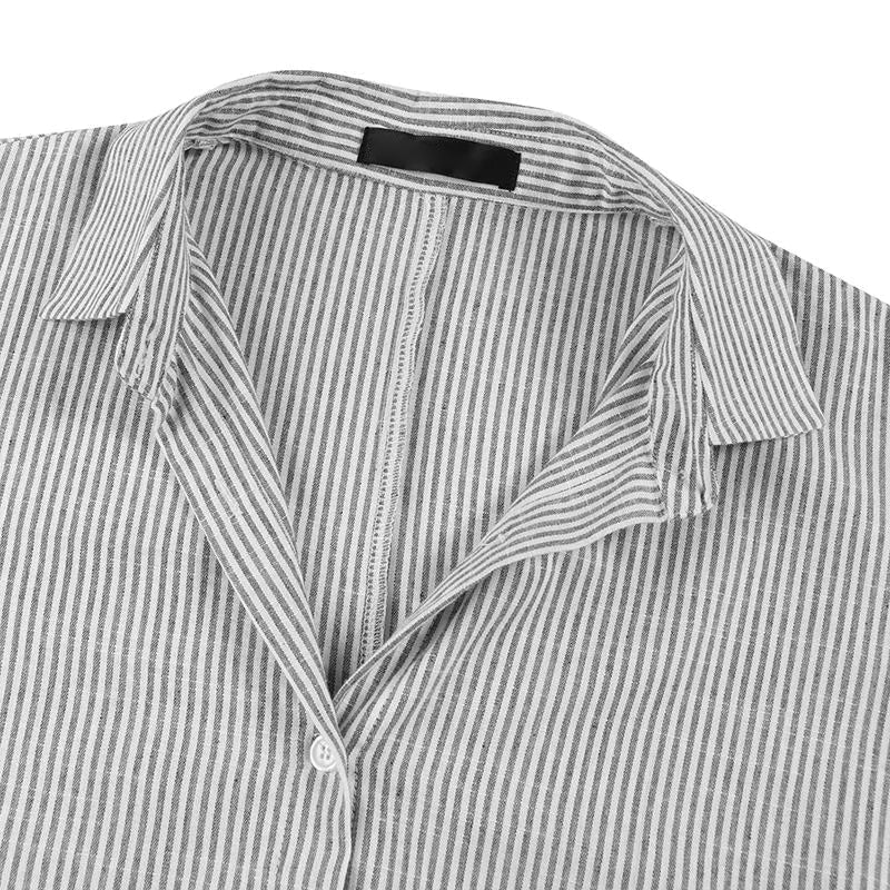 Puff sleeve stripe printed maxi dress