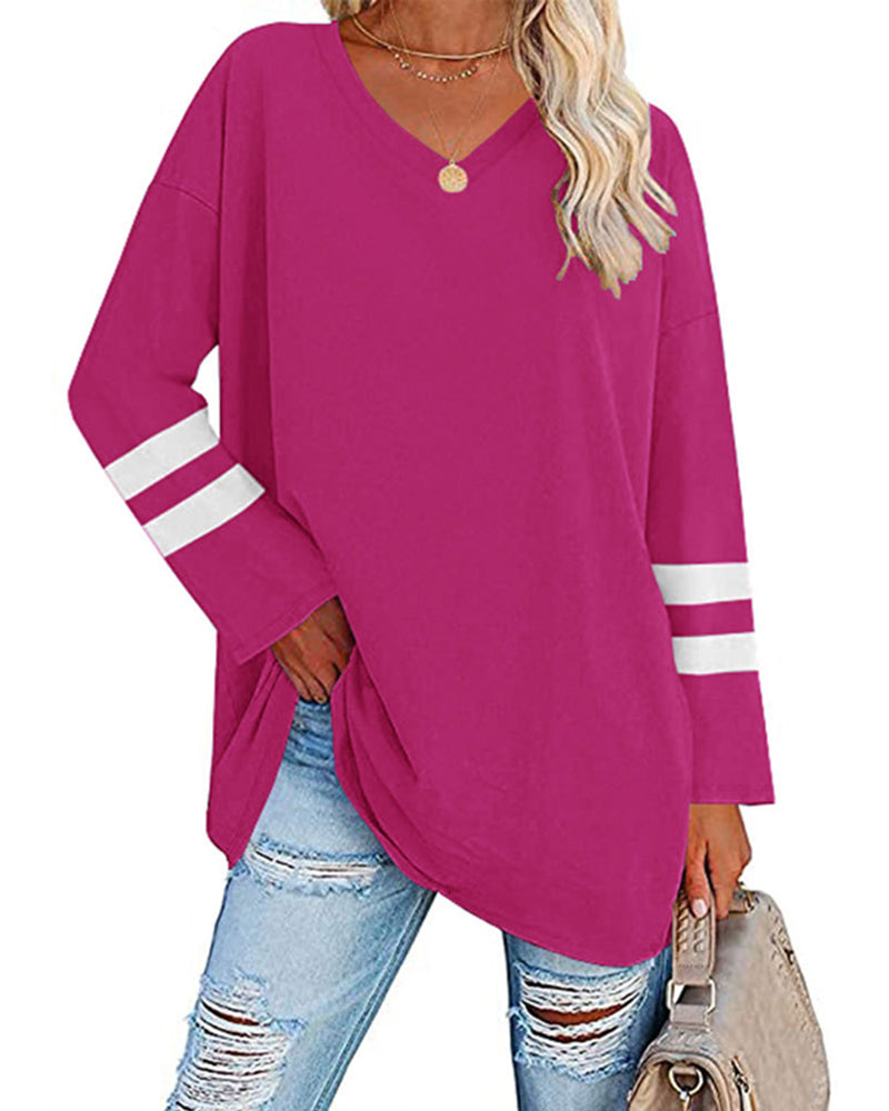 Striped Contrast Top