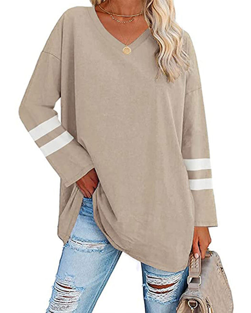 Striped Contrast Top