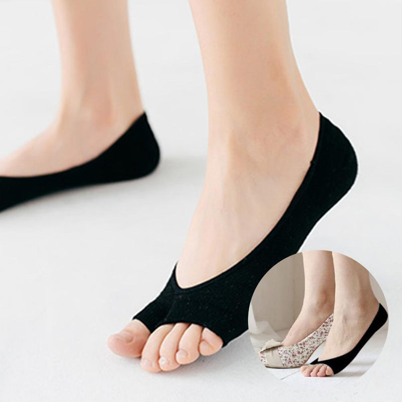 Open-toed Silicone Pad Liner Socks