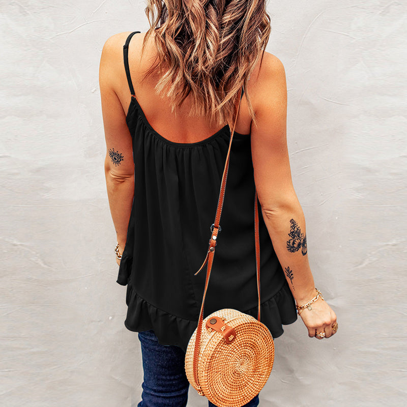 Ruffled Camisole T-Shirt
