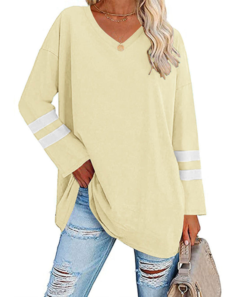 Striped Contrast Top