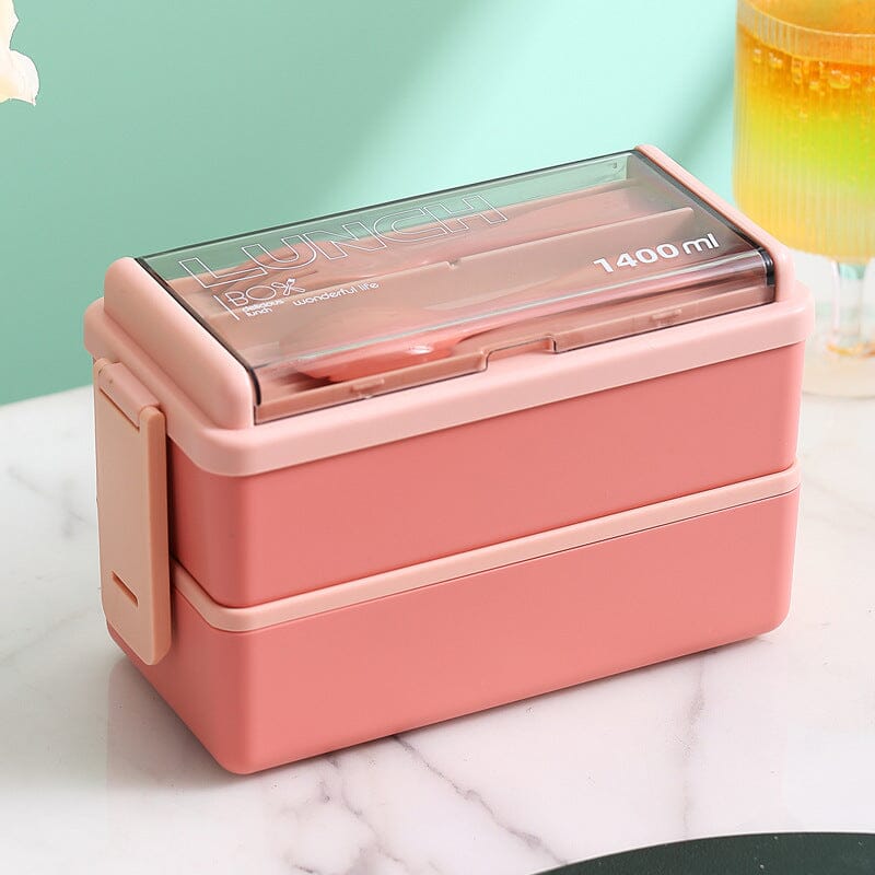 Portable Double Layer Lunch Box
