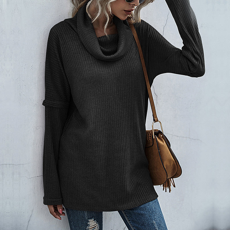 Pile-neck Sweater
