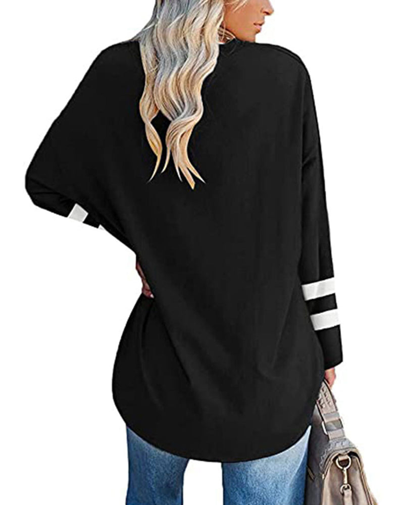 Striped Contrast Top