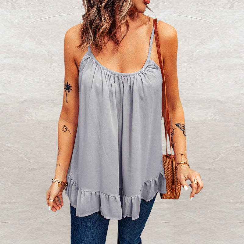 Ruffled Camisole T-Shirt