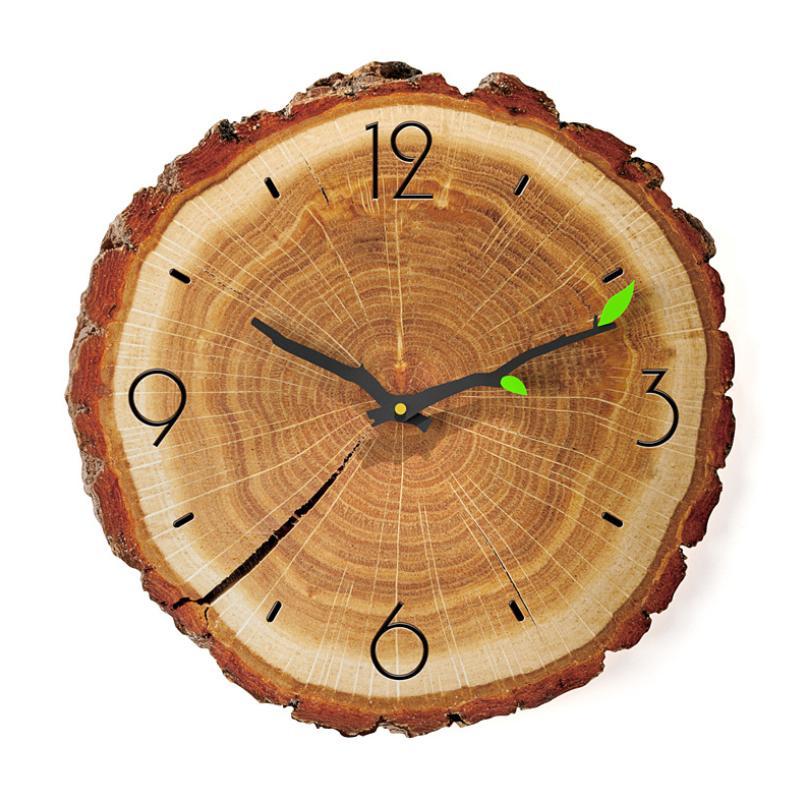 Wooden Annual Rings Wall Clock