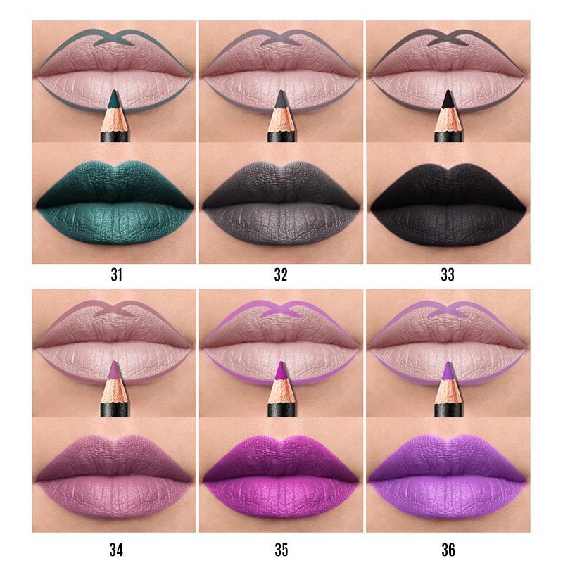 12-colors Set lip liner waterproof and durable Fashion 12pcs Lip Liner