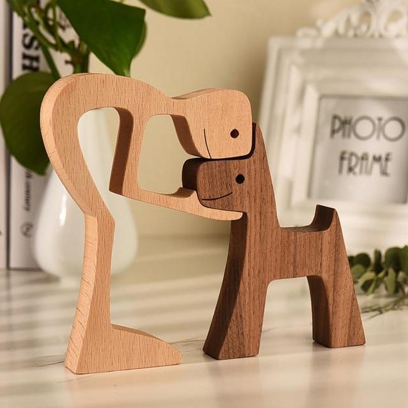 Pet Lover - Wood Sculpture Table Ornaments