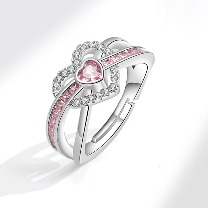 Pink Heart Surround Ring