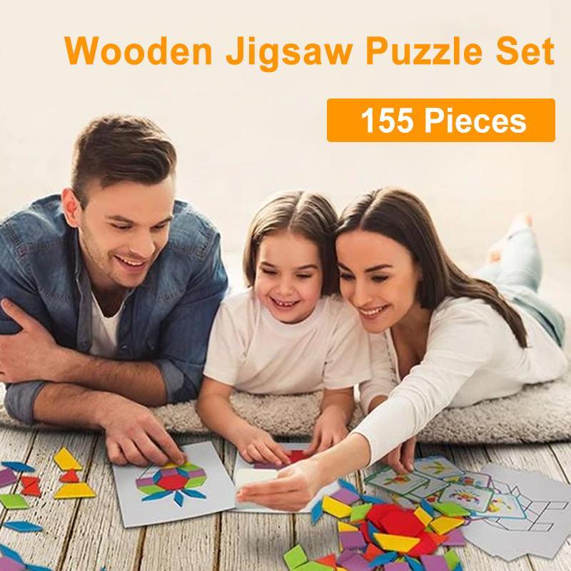 Wooden Jigsaw Puzzle Set (155 PCs)