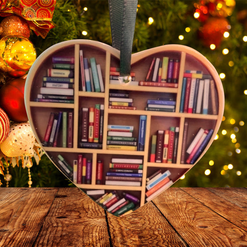 Book Lovers Heart Ornament