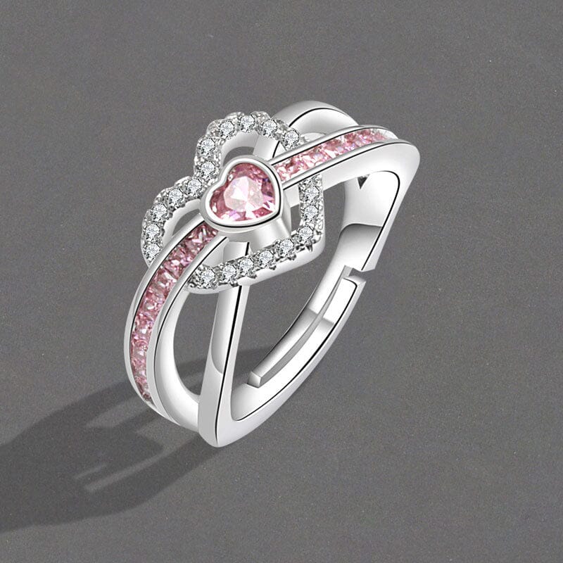 Pink Heart Surround Ring