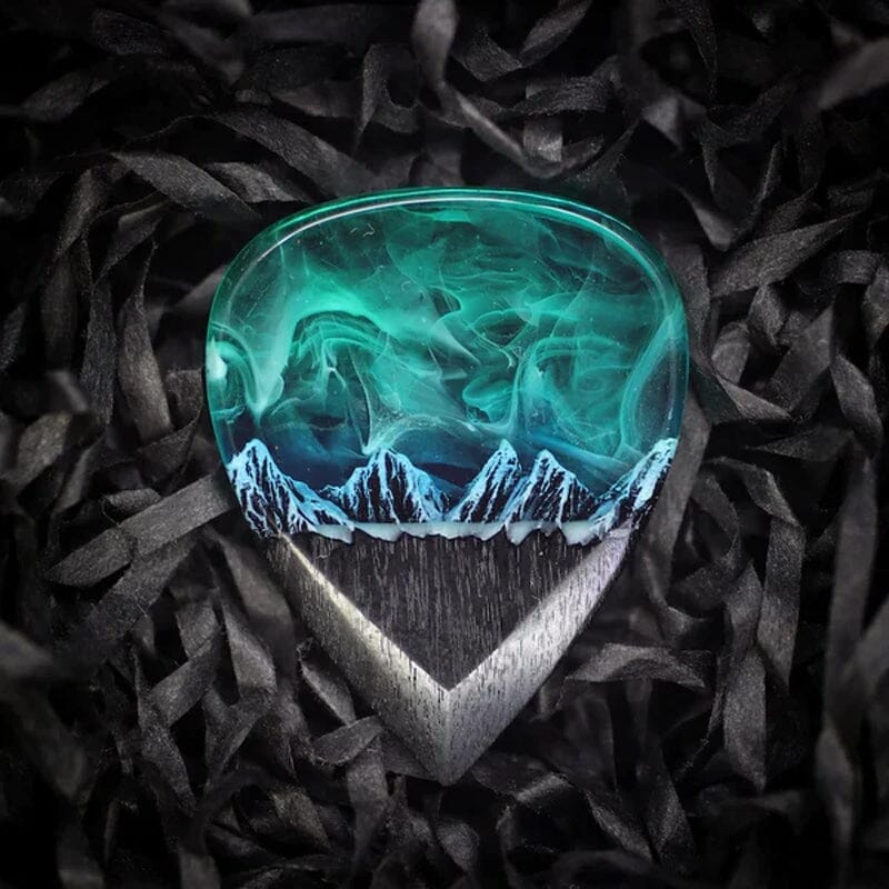 Northern Lights Guitar Pick Necklace