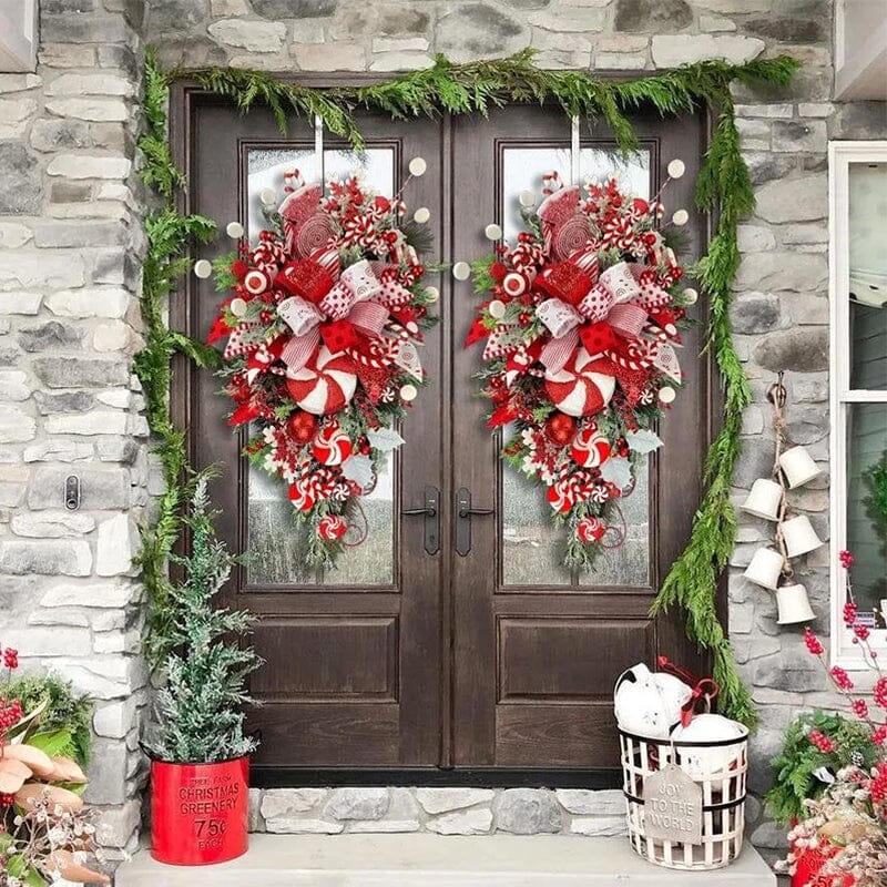 Candy Cane Wreath - Christmas Decoration