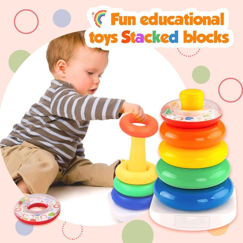 Rock-a-Stack toys rainbow tower Stacked blocks